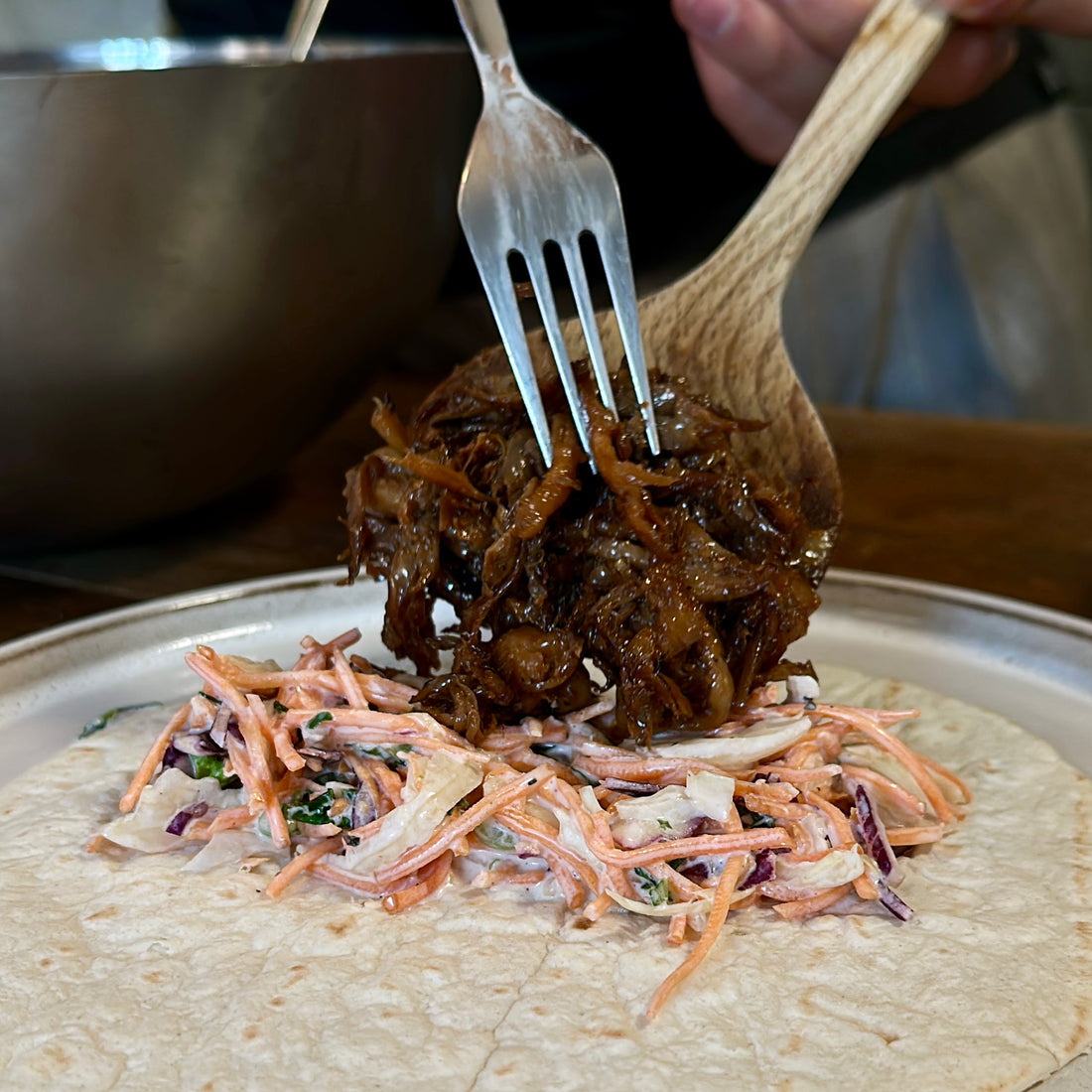 vegan Mushroom pulled 'pork'