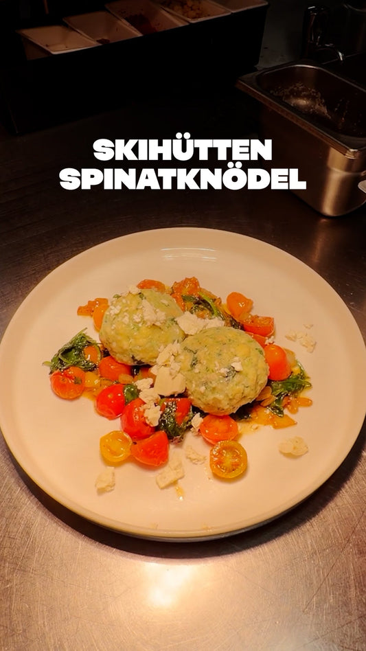 Spinatknödel mit Schafkäse