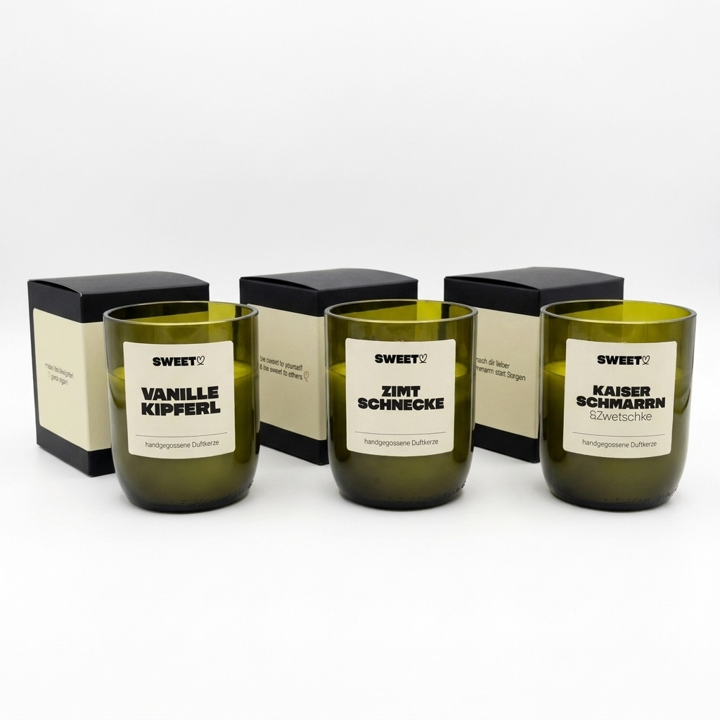 SWEET Duftkerzen-Set – 3er Bundle