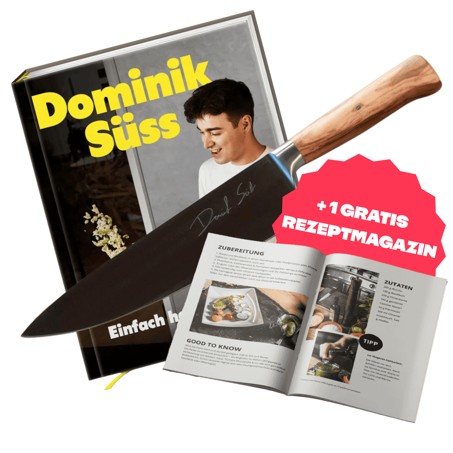 Sweeties BESTSELLER 3er Bundle (Messer + Kochbuch + Rezeptmagazin)